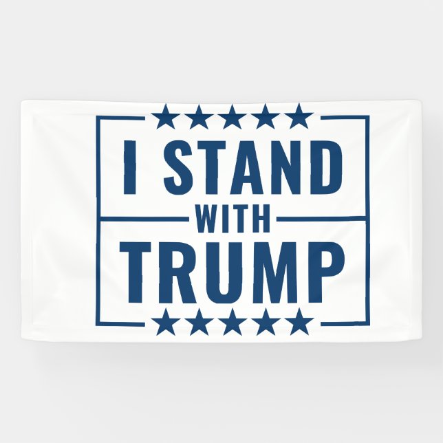 I Stand With Trump 2024 Banner (Horizontal)