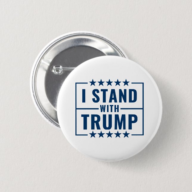 I Stand With Trump 2024 Sign 6 Cm Round Badge (Front & Back)