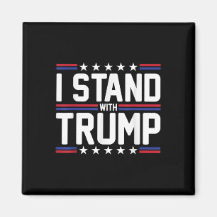 I Stand With Trump American Flag Usa Trump Support Magnet