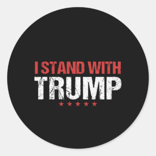 I stand with Trump Classic Round Sticker