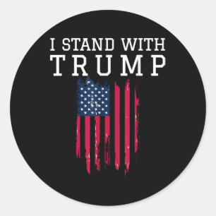 I Stand With Trump Pro Trump Supporter  Classic Round Sticker
