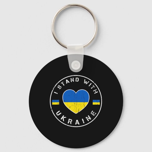 I Stand With Ukraine5  Key Ring (Front)