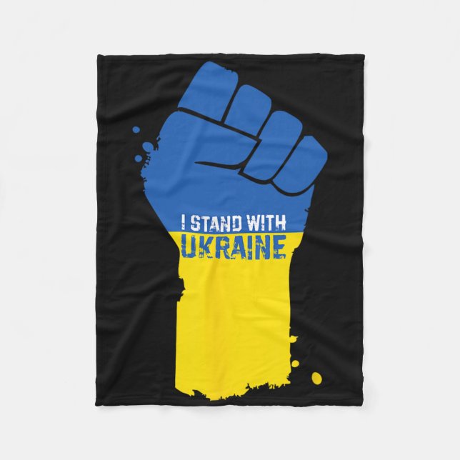 I Stand With Ukraine 11  Fleece Blanket (Front)