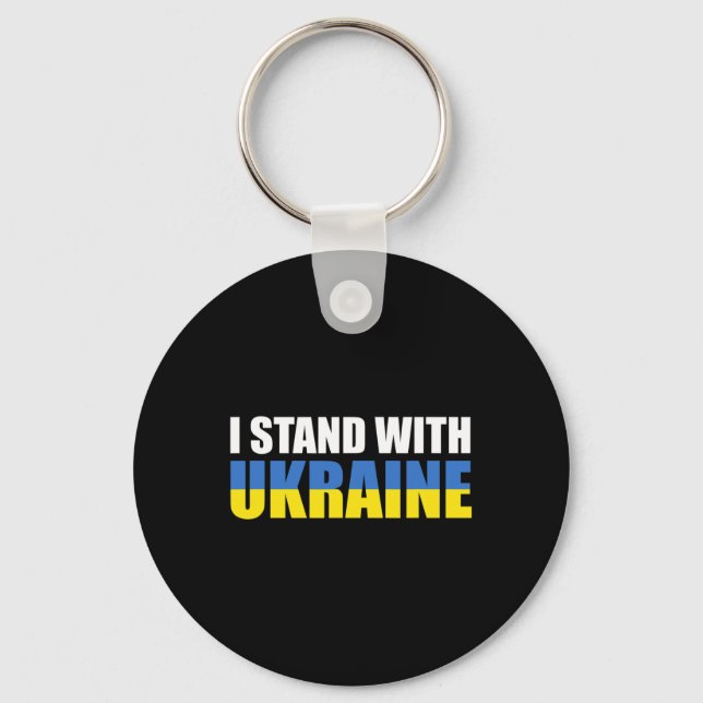 I Stand With Ukraine 16  Key Ring (Front)