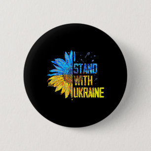 I Stand With Ukraine 2025 Shirts Ukrainian Flag Fr 6 Cm Round Badge