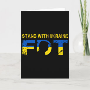 I Stand With Ukraine 2025 Shirts Ukrainian Flag Fr Card