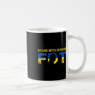 I Stand With Ukraine 2025 Shirts Ukrainian Flag Fr Coffee Mug
