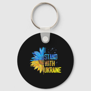 I Stand With Ukraine 2025 Shirts Ukrainian Flag Fr Key Ring