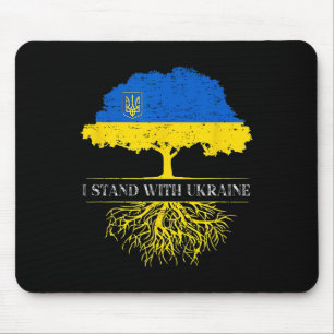 I Stand With Ukraine 2025 Shirts Ukrainian Flag Fr Mouse Pad