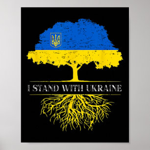 I Stand With Ukraine 2025 Shirts Ukrainian Flag Fr Poster