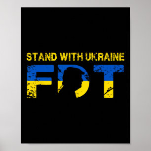 I Stand With Ukraine 2025 Shirts Ukrainian Flag Fr Poster
