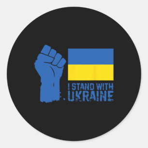 I Stand With Ukraine 4 Classic Round Sticker