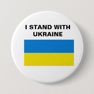 I STAND WITH UKRAINE 7.5 CM ROUND BADGE