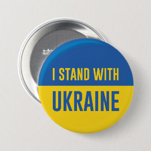 I Stand With Ukraine 7.5 Cm Round Badge