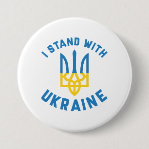 I Stand With Ukraine 7.5 Cm Round Badge