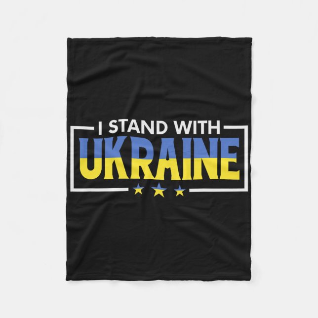 I Stand With Ukraine 8  Fleece Blanket (Front)