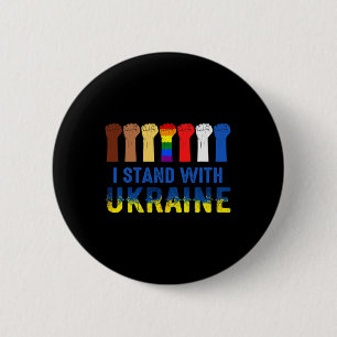 I Stand With Ukraine Anti Putin Stop The War 6 Cm Round Badge