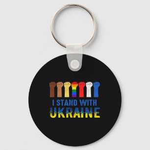 I Stand With Ukraine Anti Putin Stop The War Key Ring