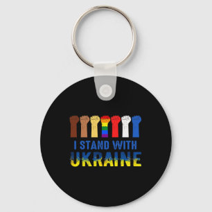 I Stand With Ukraine Anti Putin Stop The War Key Ring