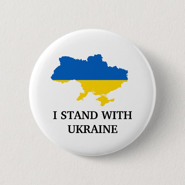 I Stand With Ukraine Button (Front)