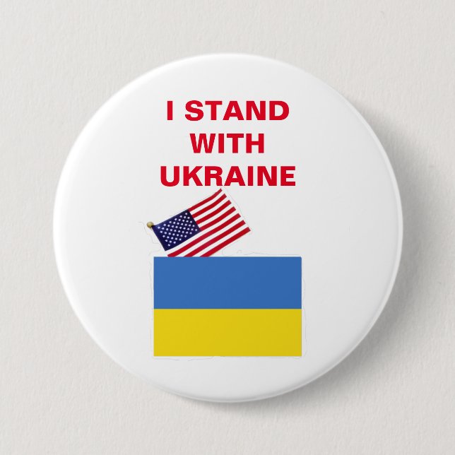 I STAND WITH UKRAINE BUTTON (Front)