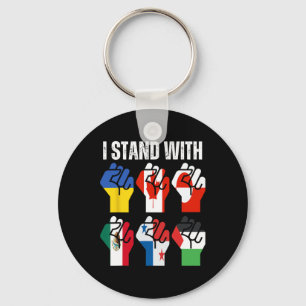 I Stand With Ukraine Canada Greenland Mexico Panam Key Ring