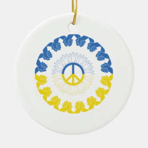 I Stand With Ukraine  Ceramic Ornament