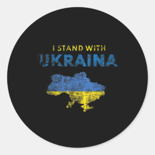 I Stand With Ukraine Classic Round Sticker