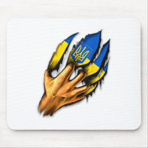 I Stand With Ukraine Coat Of Arms Ukraine Support Mouse Pad