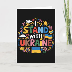 I Stand With Ukraine Colorful Ukraine Peace Men Wo Card