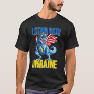 I Stand With Ukraine Dinosaur Save Ukraine T-Shirt