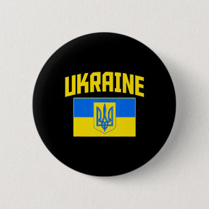 I Stand With Ukraine Distressed Raising Hand Ukrai 6 Cm Round Badge
