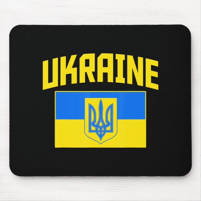 I Stand With Ukraine Distressed Raising Hand Ukrai Mouse Pad (Front)