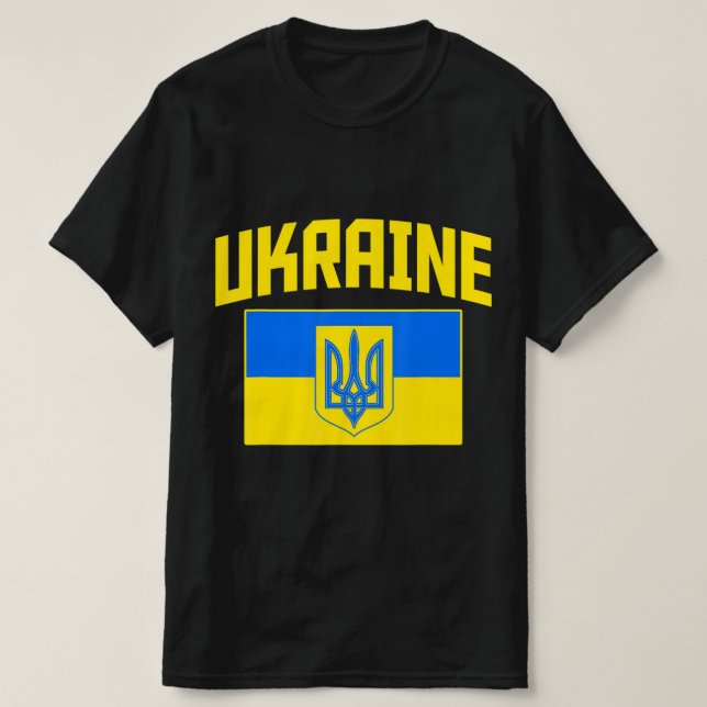 I Stand With Ukraine Distressed Raising Hand Ukrai T-Shirt (Design Front)