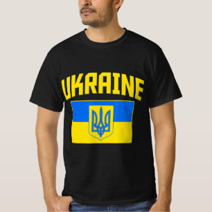 I Stand With Ukraine Distressed Raising Hand Ukrai T-Shirt