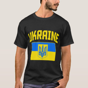 I Stand With Ukraine Distressed Raising Hand Ukrai T-Shirt