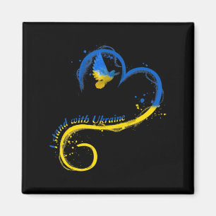 I stand with Ukraine Dove Flag Peace Free Ukraine Magnet