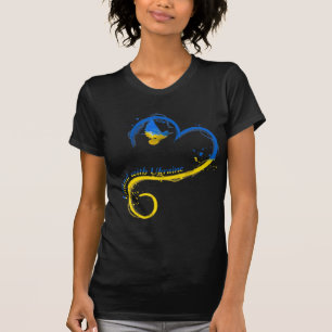 I stand with Ukraine  Dove Flag Peace Free Ukraine T-Shirt