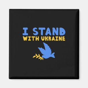 I Stand With Ukraine Dove Peace Pro-ukraine Blue Y Magnet
