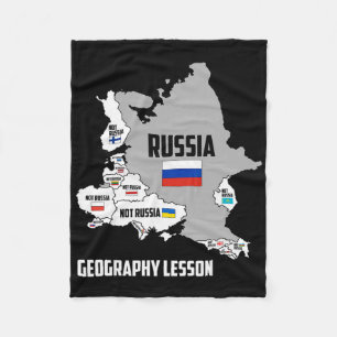 I Stand With Ukraine Europe Map Not Russia  Fleece Blanket