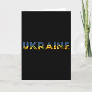 I Stand With Ukraine Field Of Ukraine Sunflower Card