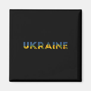 I Stand With Ukraine Field Of Ukraine Sunflower  Magnet