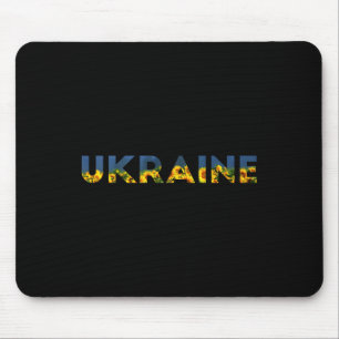 I Stand With Ukraine Field Of Ukraine Sunflower Mouse Pad