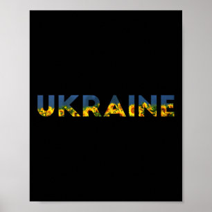 I Stand With Ukraine Field Of Ukraine Sunflower Poster