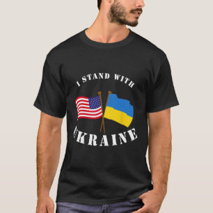 I Stand With Ukraine Flag America Shirt