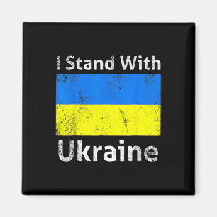 I Stand With Ukraine Flag Free Support Freedom Put Magnet