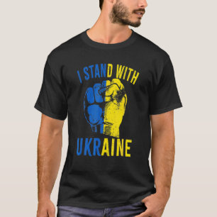I Stand With Ukraine Flag Power Support Ukraine T-Shirt