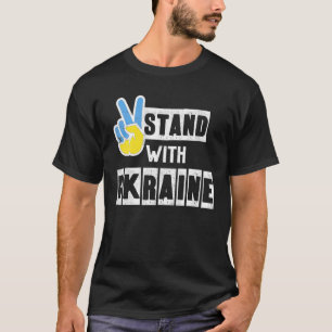 I Stand With Ukraine Flag Power Support Ukraine T-Shirt