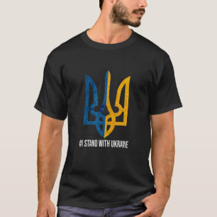 I Stand With Ukraine Flag S Upport Ukraine Ukraini T-Shirt