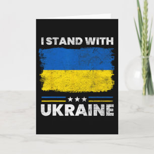 I Stand With Ukraine Flag - Ukrainian Flag - Ukrai Card